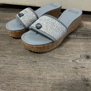 Donald Pliner Blue Silli Slide platform Sandal